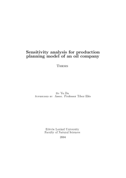 Sensitivity analysis for production planning model of an oil company Thesis Yu Da