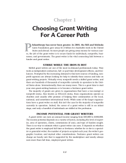 P Choosing Grant Writing For A Career Path Chapter 1