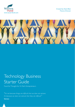 Technology Business Starter Guide “ ”