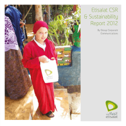 Etisalat CSR &amp; Sustainability Report 2012 By Group Corporate