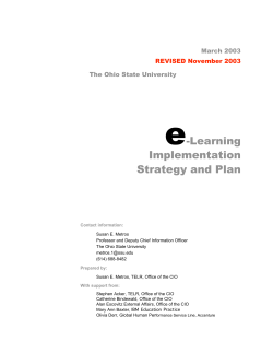e -Learning Implementation Strategy and Plan