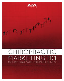 CHIROPRACTIC MARKETING 101 10 TIPS THAT WILL BRING PATIENTS 1