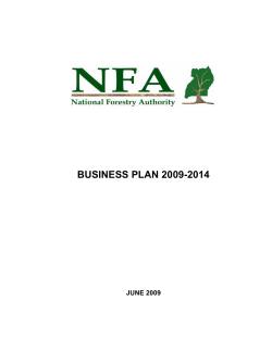 BUSINESS PLAN 2009-2014 JUNE 2009