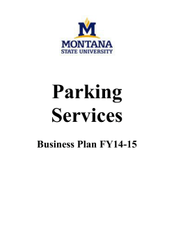 Parking Services  Business Plan FY14-15