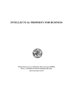 INTELLECTUAL PROPERTY FOR BUSINESS W I P