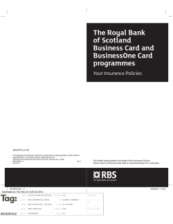 The Royal Bank of Scotland Business Card and BusinessOne Card