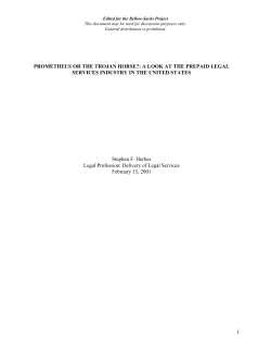 PROMETHEUS OR THE TROJAN HORSE?: A LOOK AT THE PREPAID... SERVICES INDUSTRY IN THE UNITED STATES Stephen F. Herbes