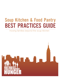 BeSt PracticeS Guide Soup Kitchen &amp; Food Pantry