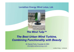 The Best Urban Wind Turbine, Combining Functionality with Beauty The Wind Tulip™