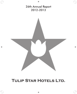 Tulip Star Hotels Ltd. 26th Annual Report 2012-2013