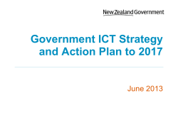 Government ICT Strategy and Action Plan to 2017 June 2013
