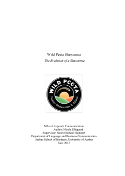 Wild Peeta Shawarma -The Evolution of a Shawarma