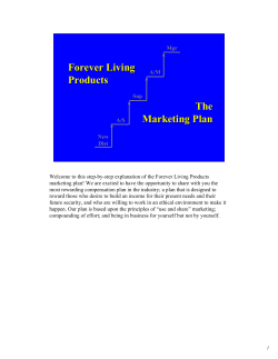 Forever Living Products The Marketing Plan