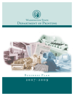 Department of Printing Washington State