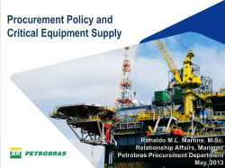 Procurement Policy and Critical Equipment Supply