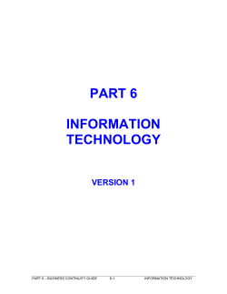 PART 6 INFORMATION TECHNOLOGY