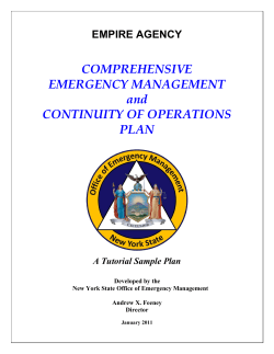 COMPREHENSIVE EMERGENCY MANAGEMENT and