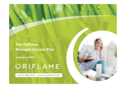 The Oriflame Manager Success Plan Catalogue 2 2013