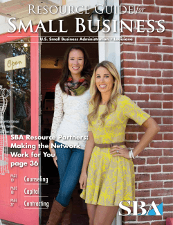 Small Business Resource Guide for Counseling