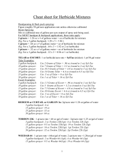 Cheat sheet for Herbicide Mixtures