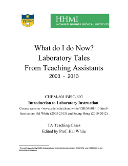 What do I do Now? Laboratory Tales From Teaching Assistants