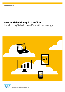 How to Make Money in the Cloud Cloud Applications