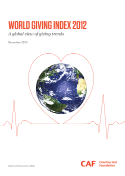 world giving index 2012 A global view of giving trends December 2012