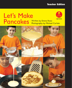 Let’s Make Pancakes Teacher Edition Written by Emma Rossi