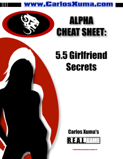 ALPHA CHEAT SHEET: 5.5 Girlfriend Secrets