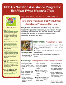 USDA’s Nutrition Assistance Programs: Eat Right When Money’s Tight