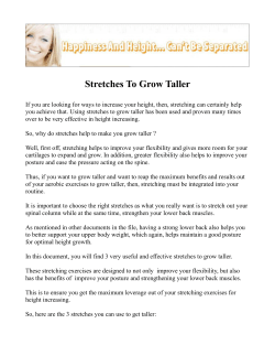 Stretches To Grow Taller