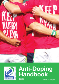 Anti-Doping Handbook 2014 Edition v2 - English