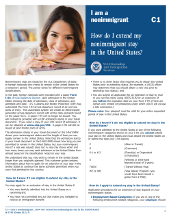 How do I extend my nonimmigrant stay in the United States?