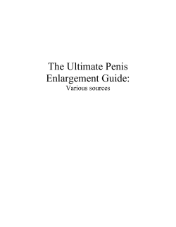 The Ultimate Penis Enlargement Guide: Various sources