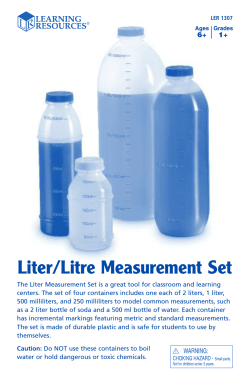 Liter/Litre Measurement Set 6+ 1+