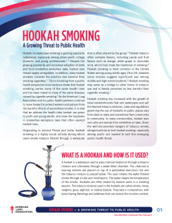 HookaH Smoking  a growing Threat to Public Health