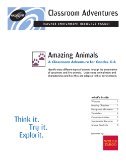 Classroom Adventures Amazing Animals Classroom Adventure