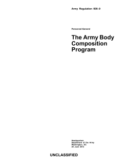 The Army Body Composition Program UNCLASSIFIED