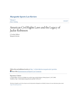 American Civil Rights Laws and the Legacy of Jackie Robinson