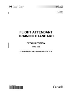 FLIGHT ATTENDANT TRAINING STANDARD  SECOND EDITION