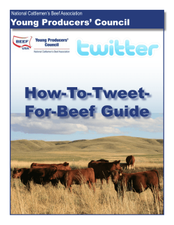 How-To-Tweet- For-Beef Guide Young Producers’ Council National Cattlemen’s Beef Association
