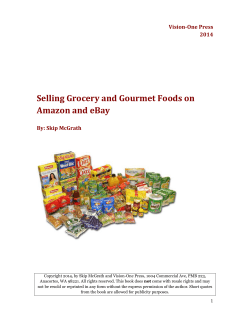 Selling Grocery and Gourmet Foods on Amazon and eBay Vision-One Press 2014