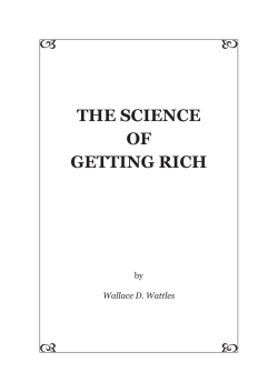 THE SCIENCE OF GETTING RICH 
