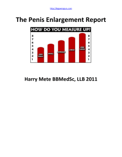 The Penis Enlargement Report  Harry Mete BBMedSc, LLB 2011