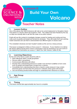 Volcano Build Your Own Lesson 6 Teacher Notes