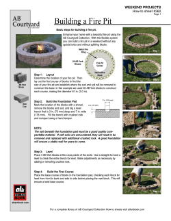 Building a Fire Pit How-to sheet #360 WEEKEND PROJECTS