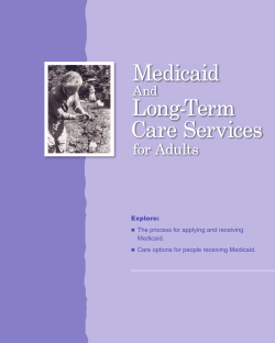 Medicaid Long-Term Care Services for Adults