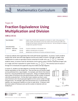 Fraction Equivalence Using Multiplication and Division Mathematics Curriculum 4