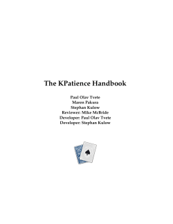 The KPatience Handbook