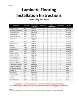 Laminate Flooring Installation Instructions Armstrong and Bruce